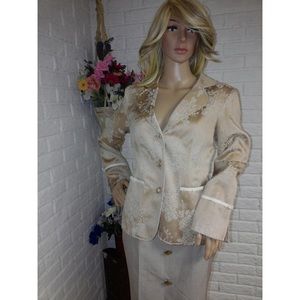 Susan Graver Style Floral Jacquard Blazer (Small)